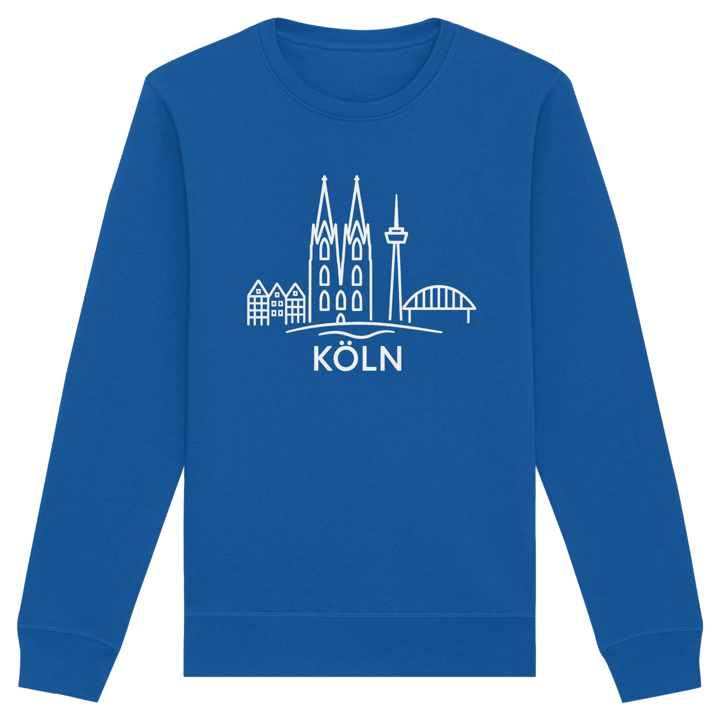 Köln Skyline (großer Druck auf der Brust) - Organic Basic Unisex Sweatshirt