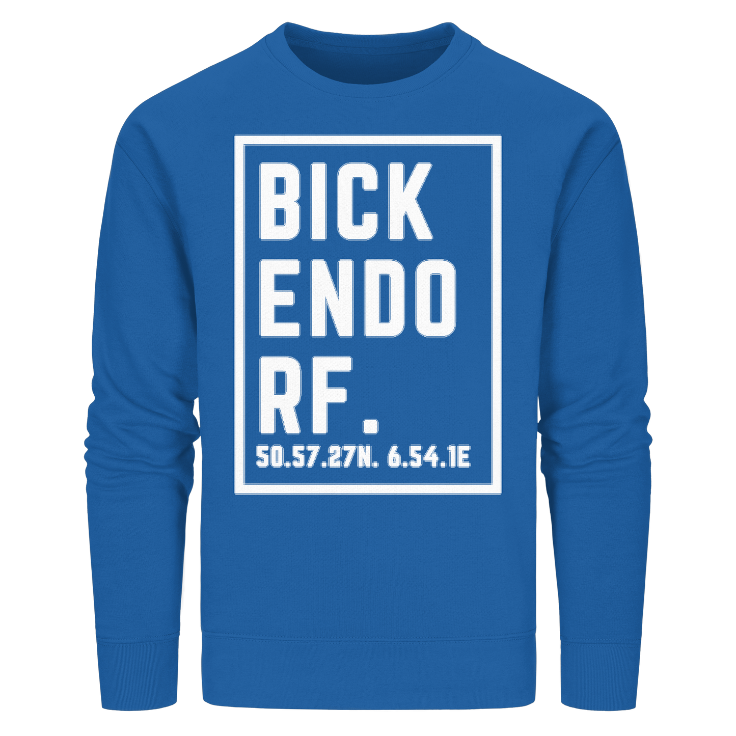 Bickendorf Koordinaten (großer Druck auf der Brust) - Organic Basic Unisex Sweatshirt