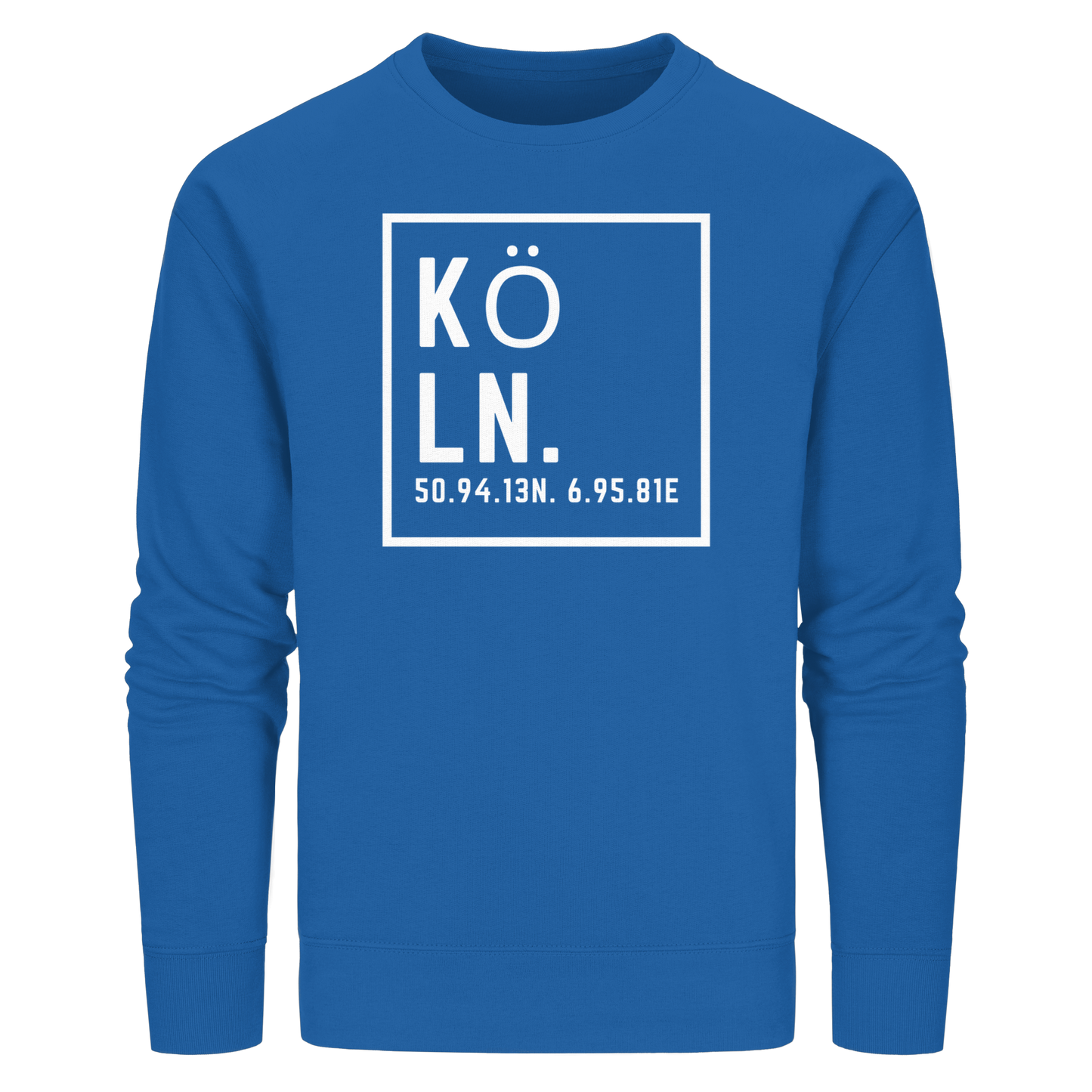 Köln Koordinaten (großer Druck auf der Brust) - Organic Basic Unisex Sweatshirt