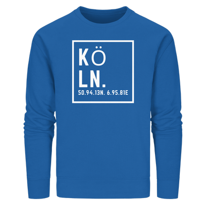 Köln Koordinaten (großer Druck auf der Brust) - Organic Basic Unisex Sweatshirt