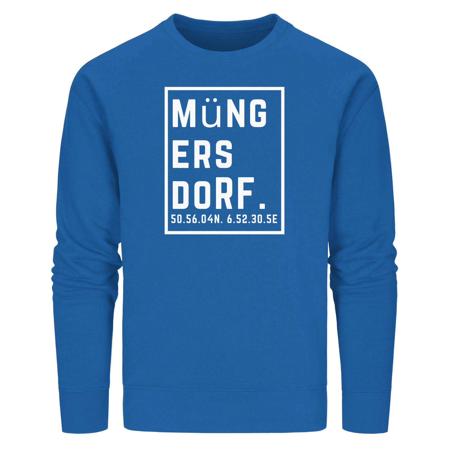 Müngersdorf Koordinaten (großer Druck auf der Brust) - Organic Basic Unisex Sweatshirt