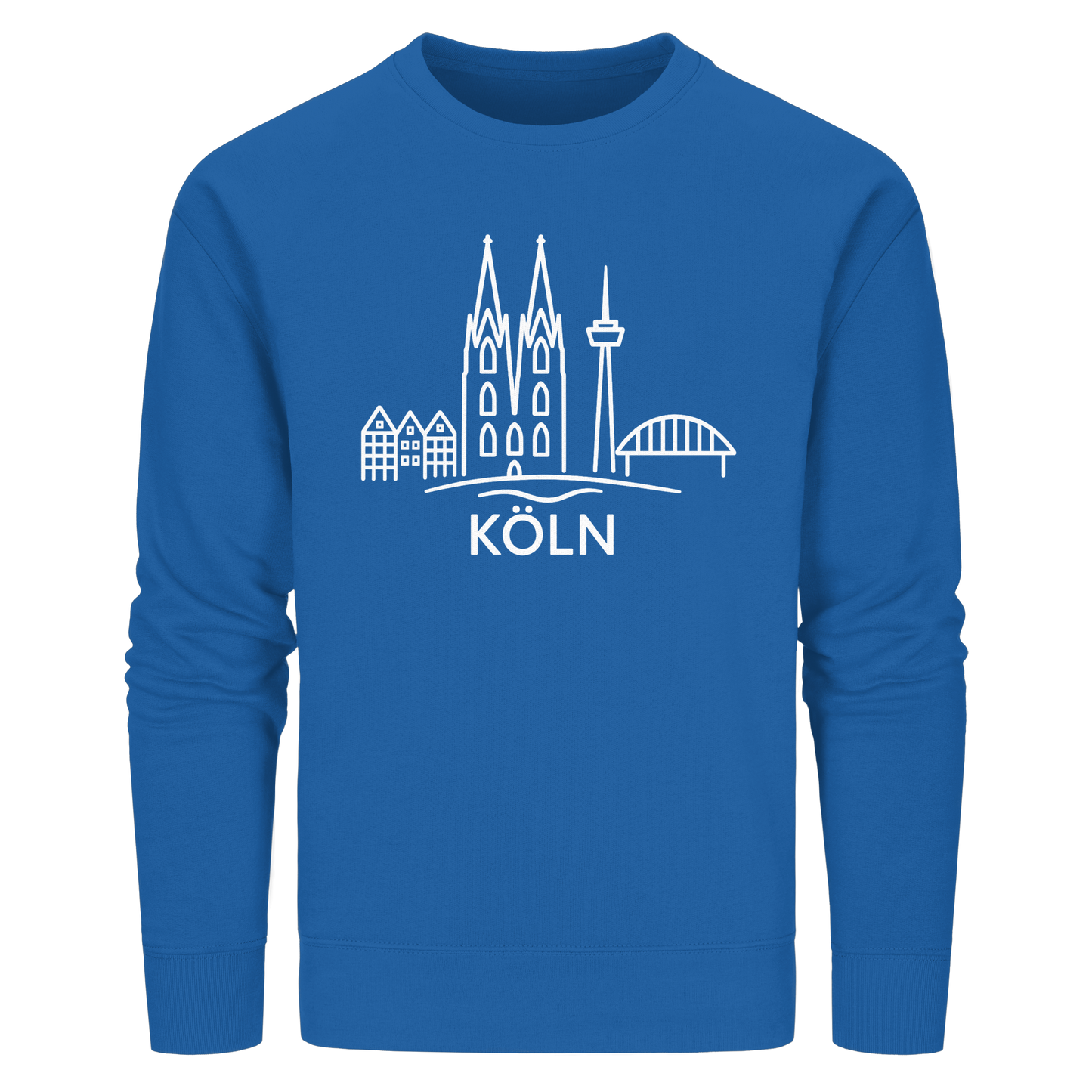 Köln Skyline (großer Druck auf der Brust) - Organic Basic Unisex Sweatshirt