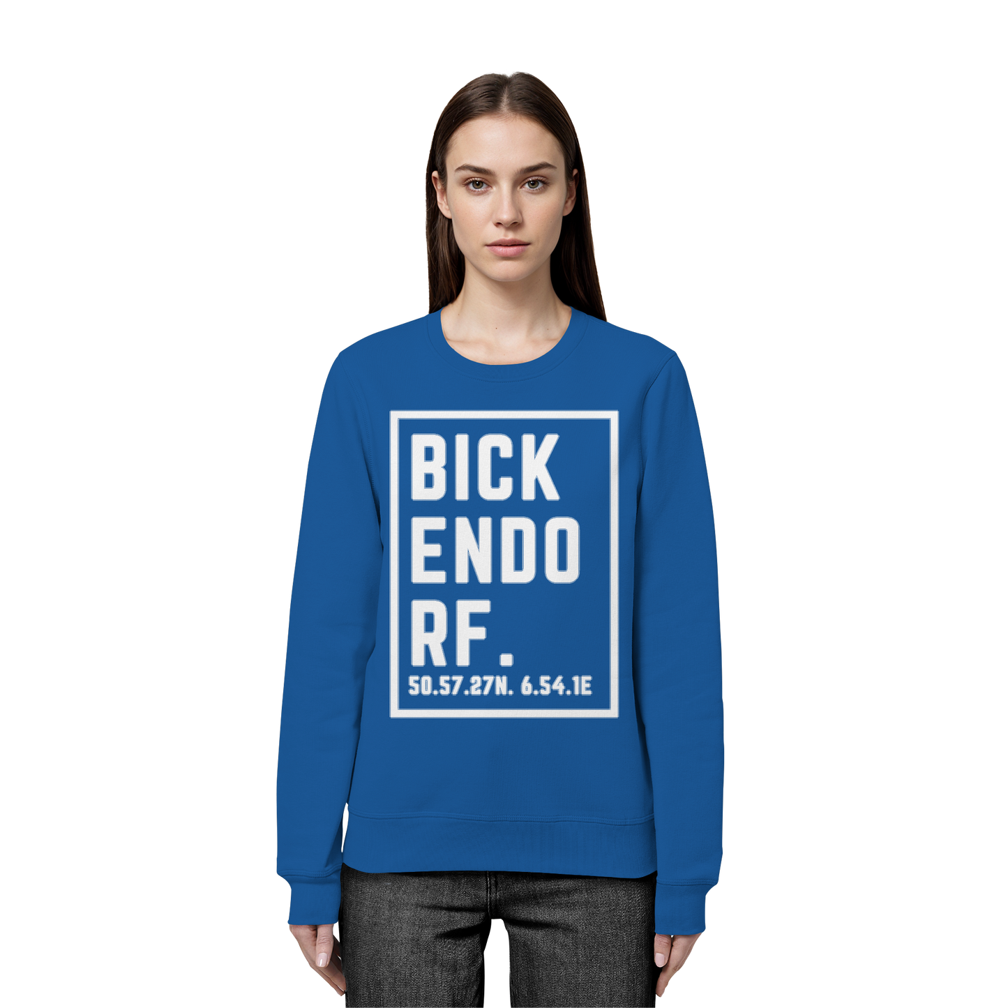 Bickendorf Koordinaten (großer Druck auf der Brust) - Organic Basic Unisex Sweatshirt