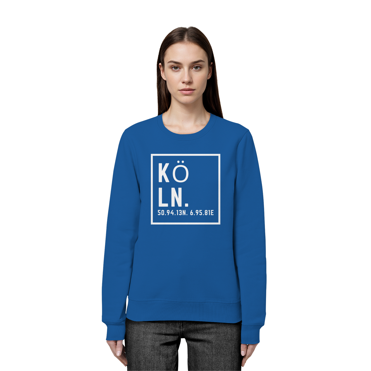 Köln Koordinaten (großer Druck auf der Brust) - Organic Basic Unisex Sweatshirt
