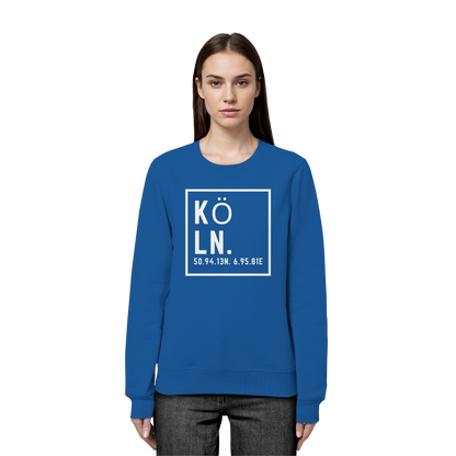 Köln Koordinaten (großer Druck auf der Brust) - Organic Basic Unisex Sweatshirt