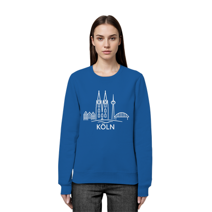 Köln Skyline (großer Druck auf der Brust) - Organic Basic Unisex Sweatshirt