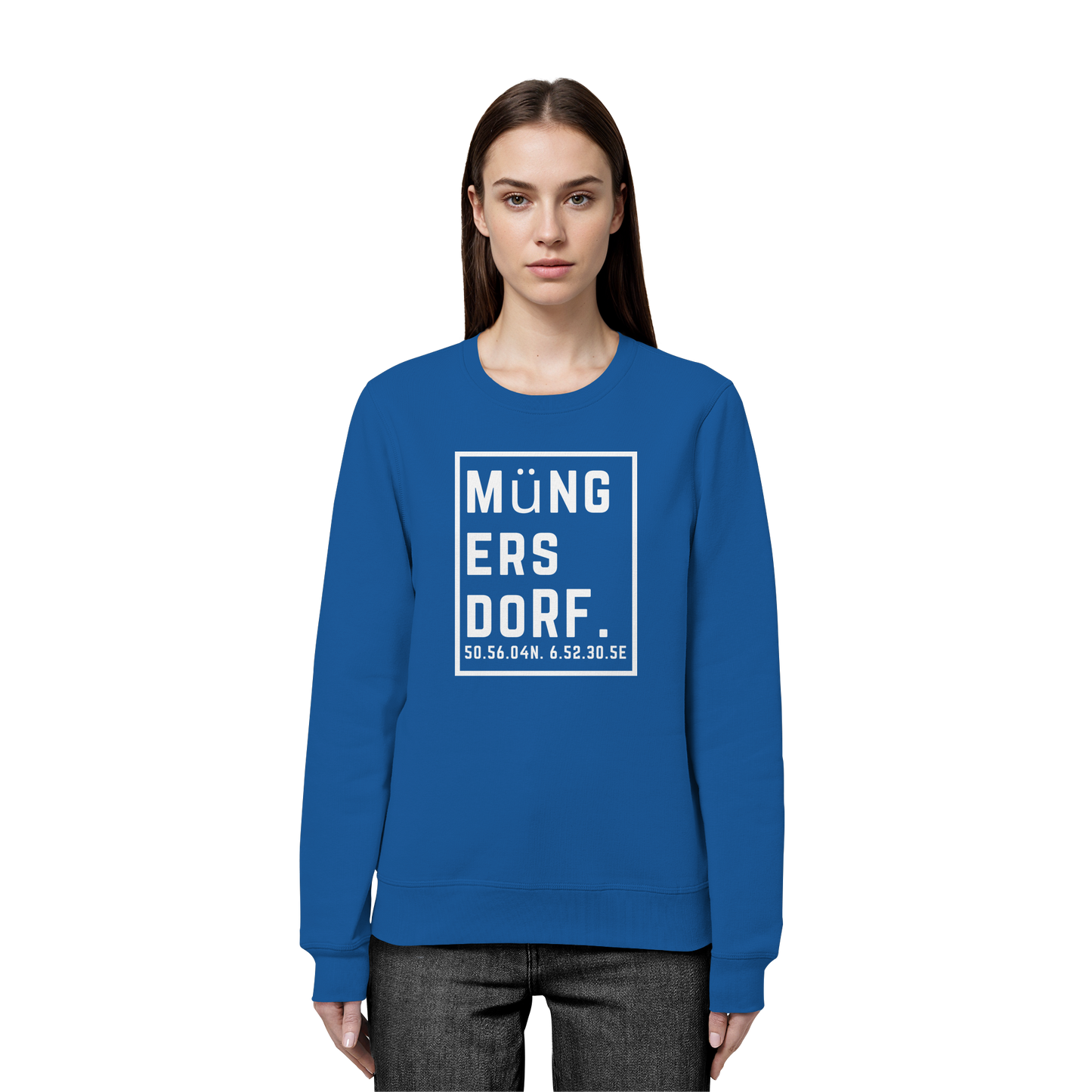 Müngersdorf Koordinaten (großer Druck auf der Brust) - Organic Basic Unisex Sweatshirt