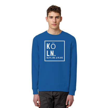 Köln Koordinaten (großer Druck auf der Brust) - Organic Basic Unisex Sweatshirt