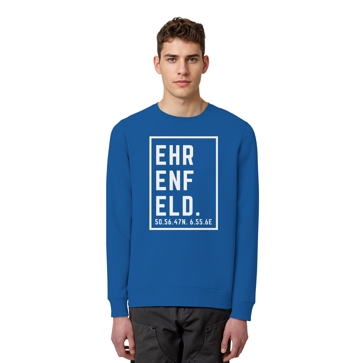 Ehrenfeld Koordinaten (großer Druck auf der Brust) - Organic Basic Unisex Sweatshirt