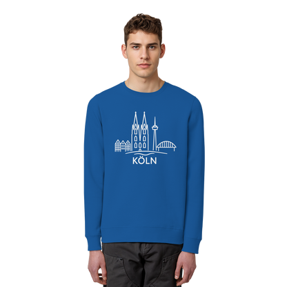 Köln Skyline (großer Druck auf der Brust) - Organic Basic Unisex Sweatshirt