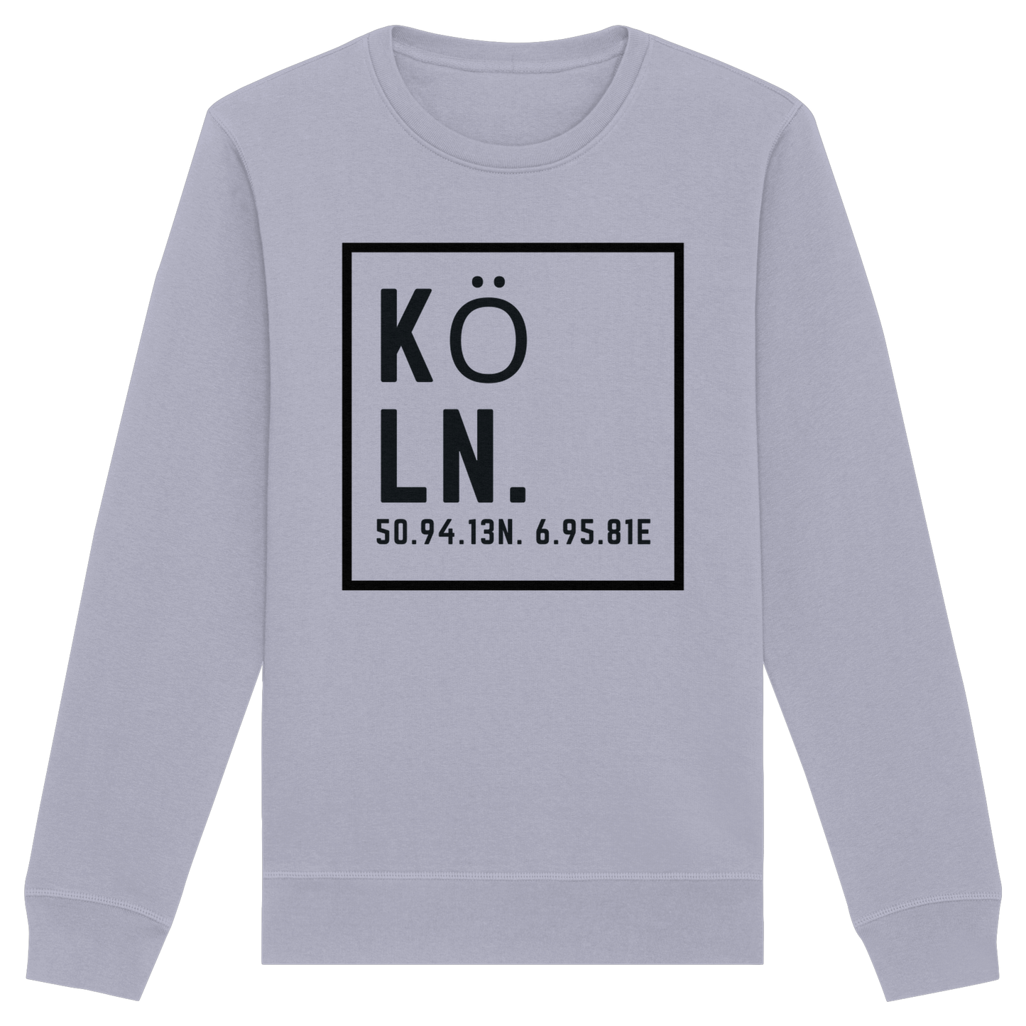 Köln Koordinaten (großer Druck auf der Brust) - Organic Basic Unisex Sweatshirt