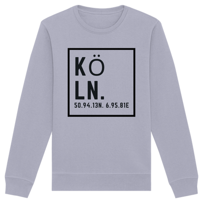Köln Koordinaten (großer Druck auf der Brust) - Organic Basic Unisex Sweatshirt
