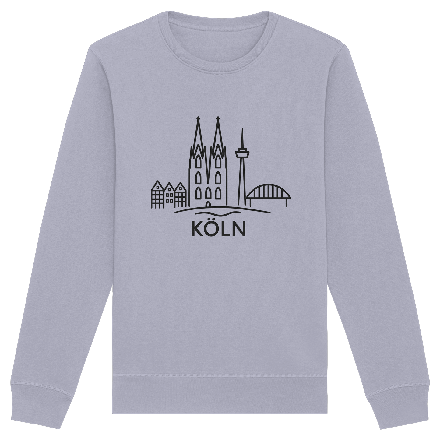 Köln Skyline (großer Druck auf der Brust) - Organic Basic Unisex Sweatshirt