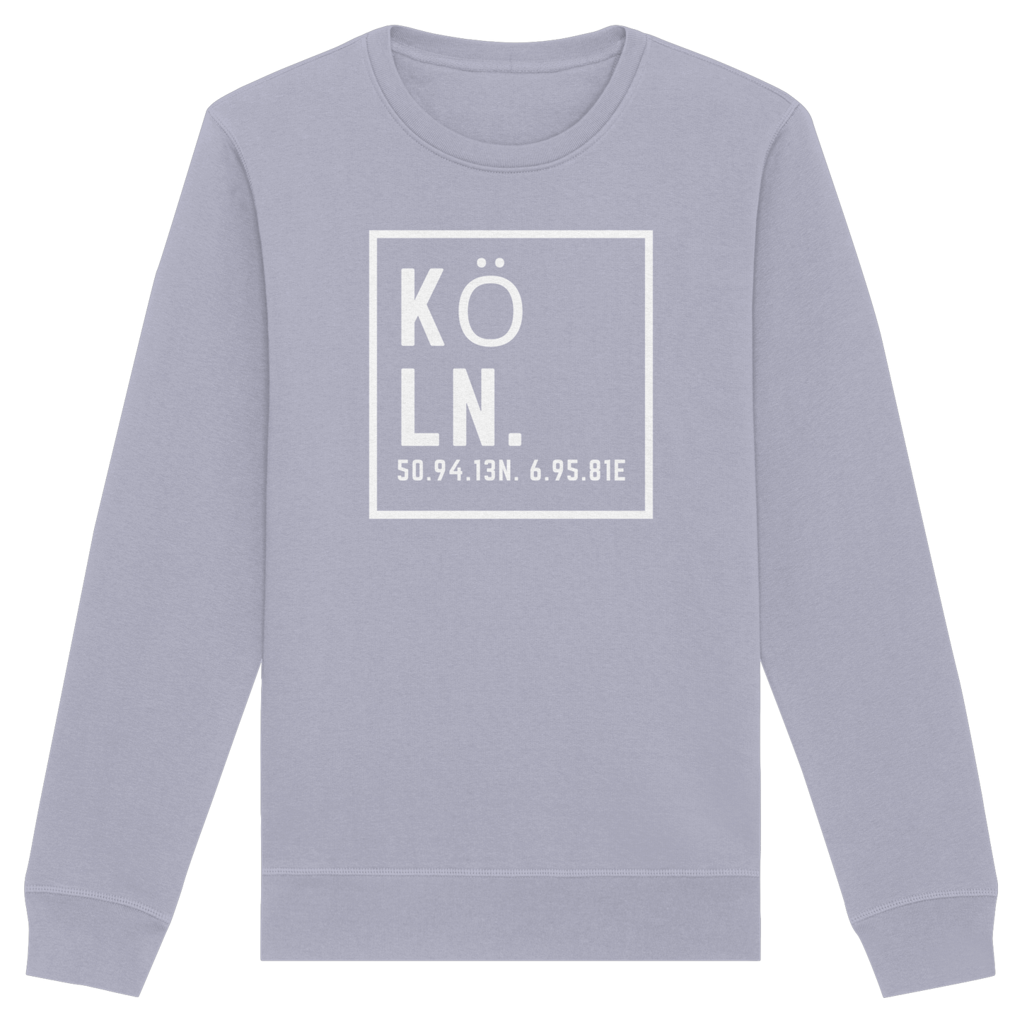 Köln Koordinaten (großer Druck auf der Brust) - Organic Basic Unisex Sweatshirt