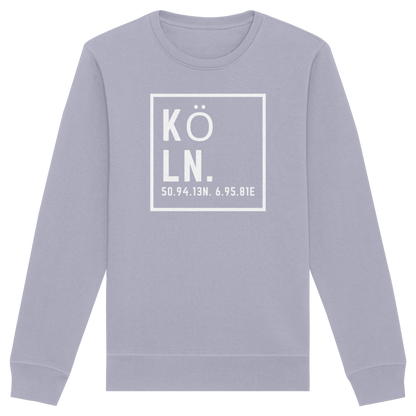 Köln Koordinaten (großer Druck auf der Brust) - Organic Basic Unisex Sweatshirt