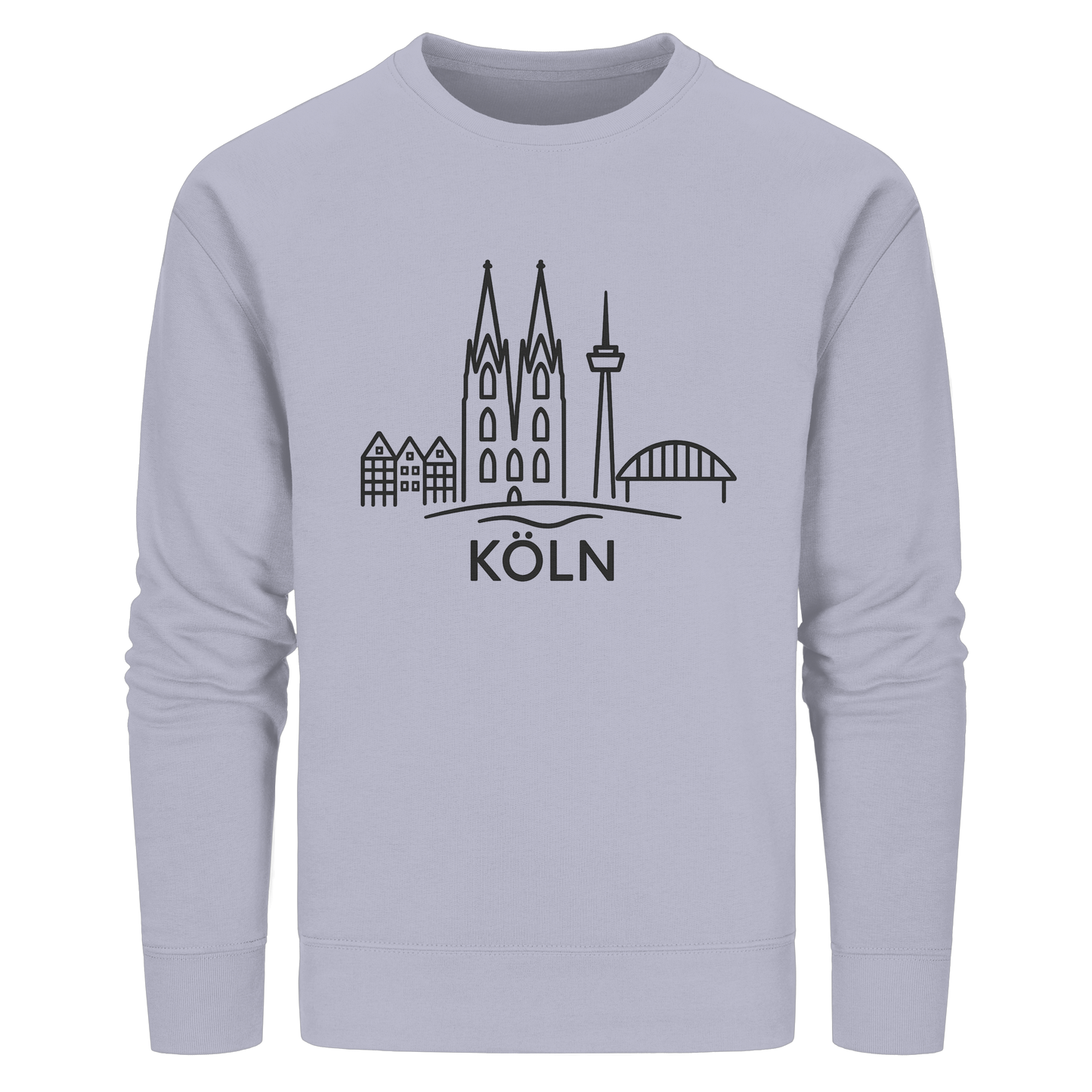 Köln Skyline (großer Druck auf der Brust) - Organic Basic Unisex Sweatshirt