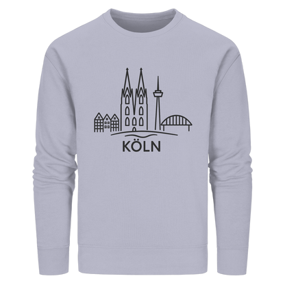Köln Skyline (großer Druck auf der Brust) - Organic Basic Unisex Sweatshirt