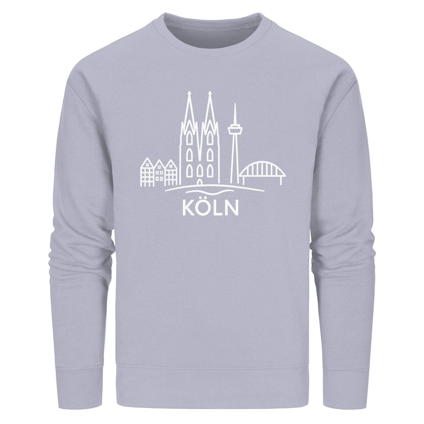 Köln Skyline (großer Druck auf der Brust) - Organic Basic Unisex Sweatshirt