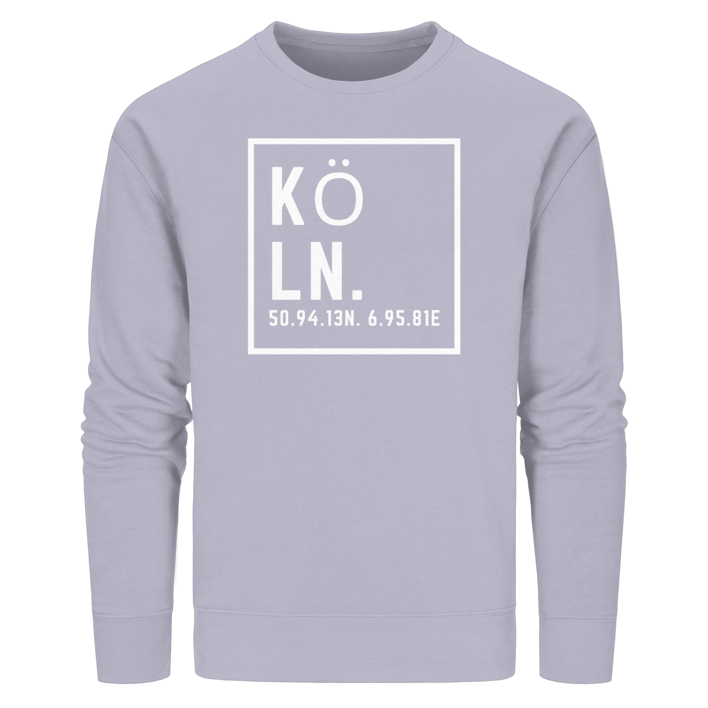 Köln Koordinaten (großer Druck auf der Brust) - Organic Basic Unisex Sweatshirt