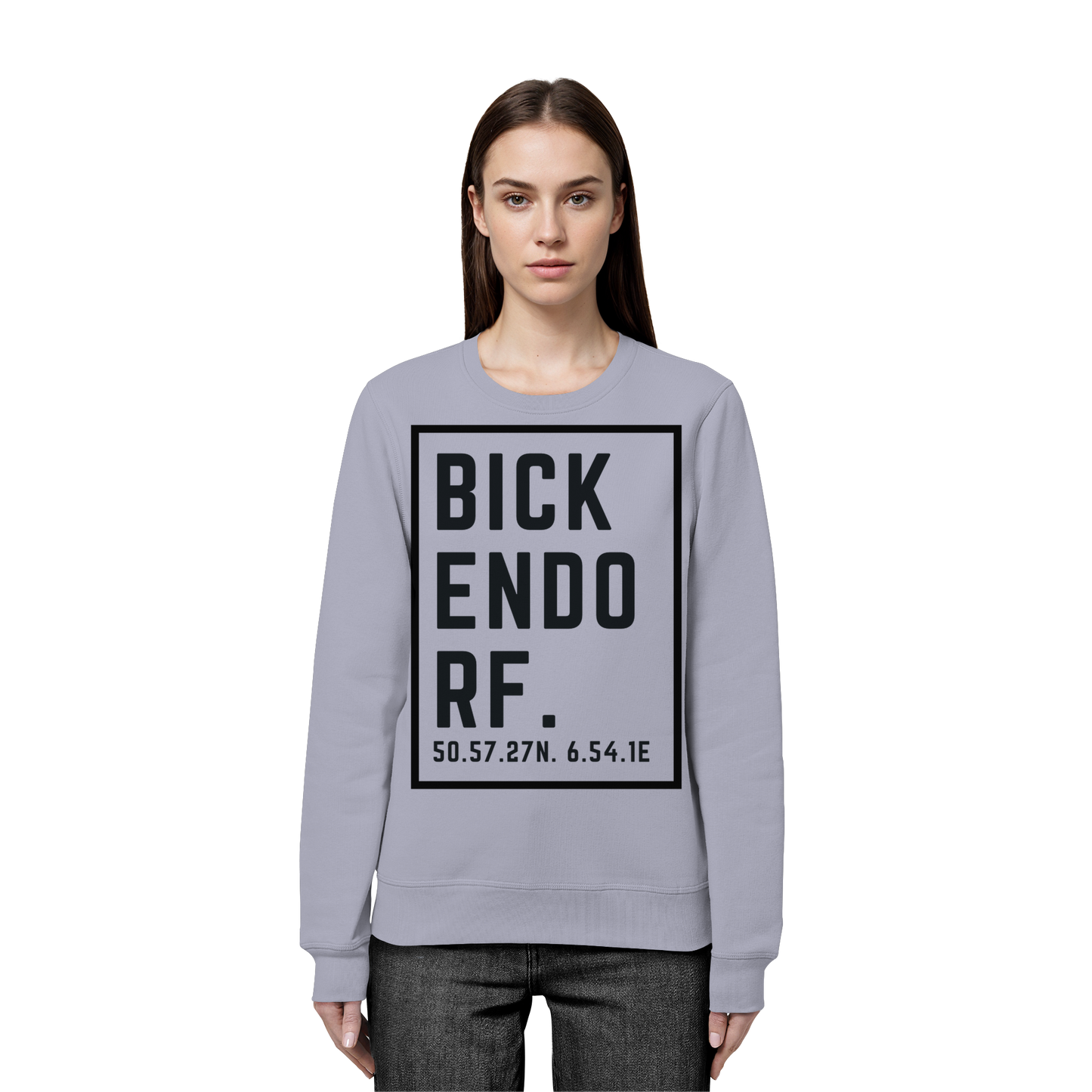 Bickendorf Koordinaten (großer Druck auf der Brust) - Organic Basic Unisex Sweatshirt