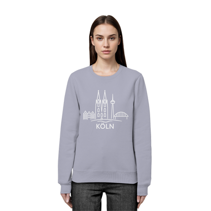 Köln Skyline (großer Druck auf der Brust) - Organic Basic Unisex Sweatshirt