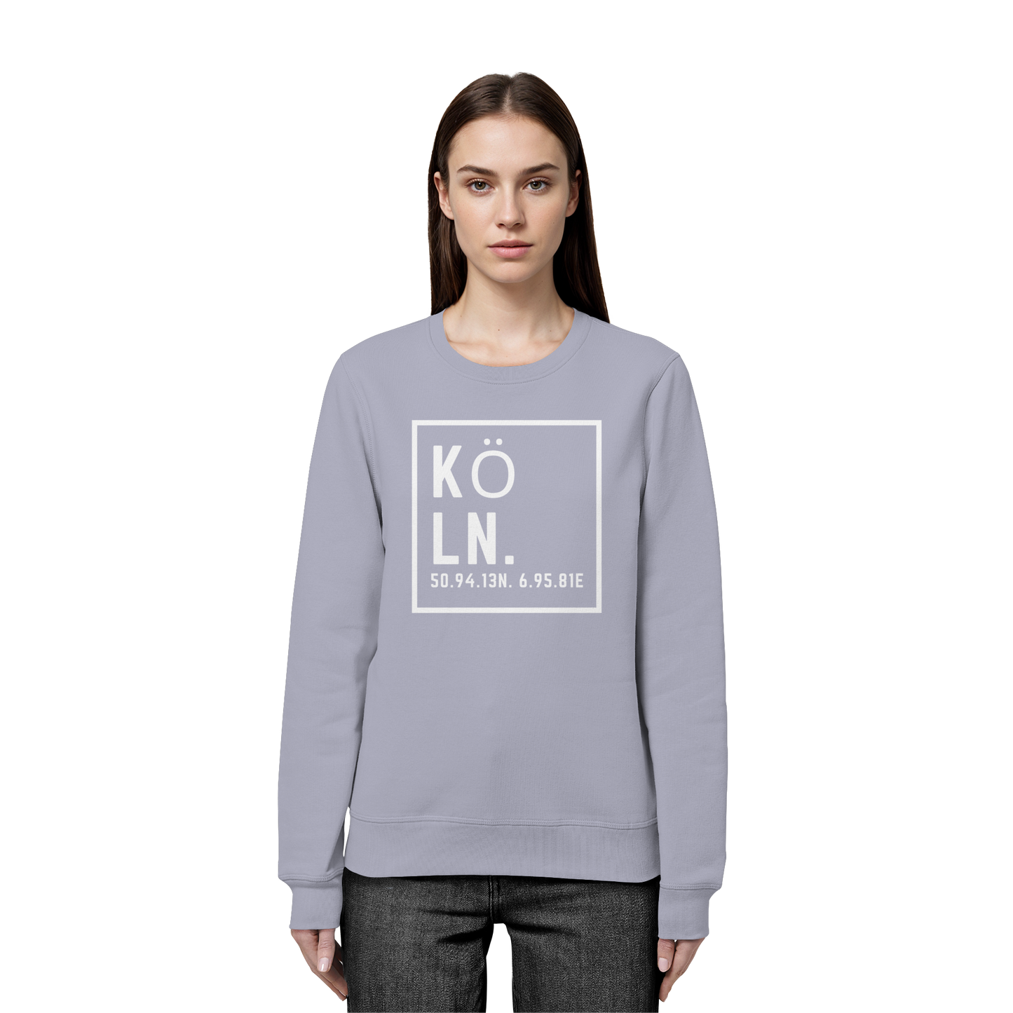 Köln Koordinaten (großer Druck auf der Brust) - Organic Basic Unisex Sweatshirt
