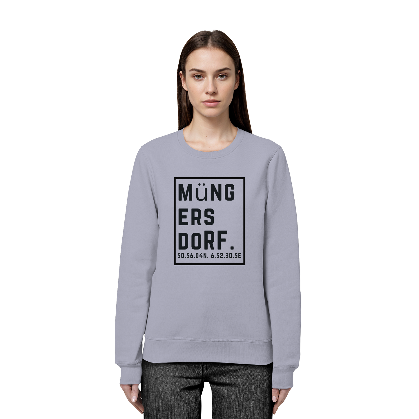Müngersdorf Koordinaten (großer Druck auf der Brust) - Organic Basic Unisex Sweatshirt