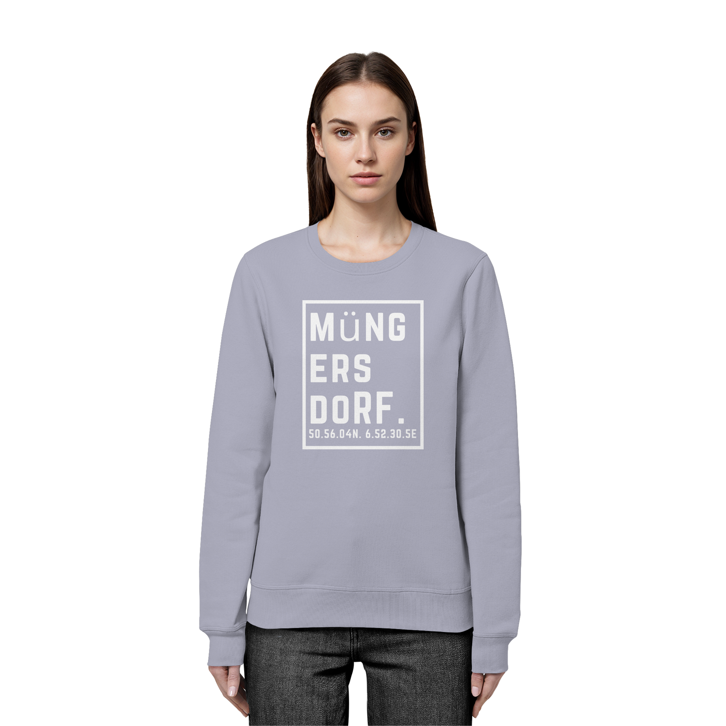 Müngersdorf Koordinaten (großer Druck auf der Brust) - Organic Basic Unisex Sweatshirt