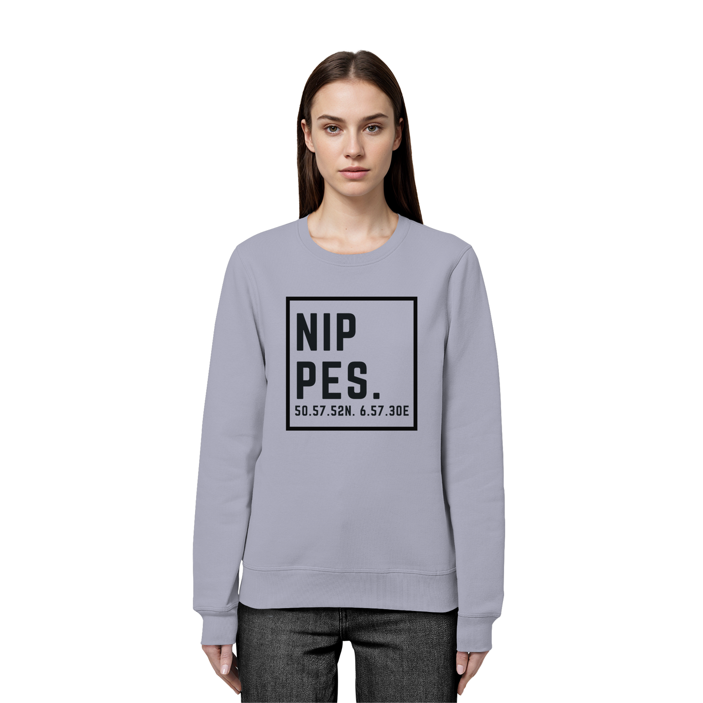 Nippes Koordinaten (großer Druck auf der Brust) - Organic Basic Unisex Sweatshirt