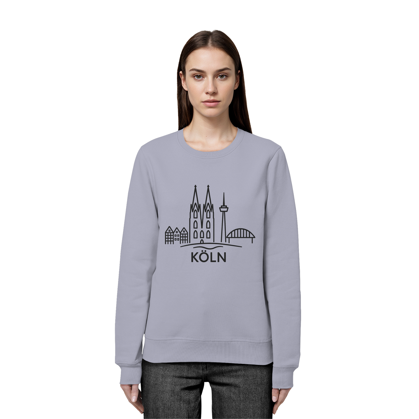 Köln Skyline (großer Druck auf der Brust) - Organic Basic Unisex Sweatshirt