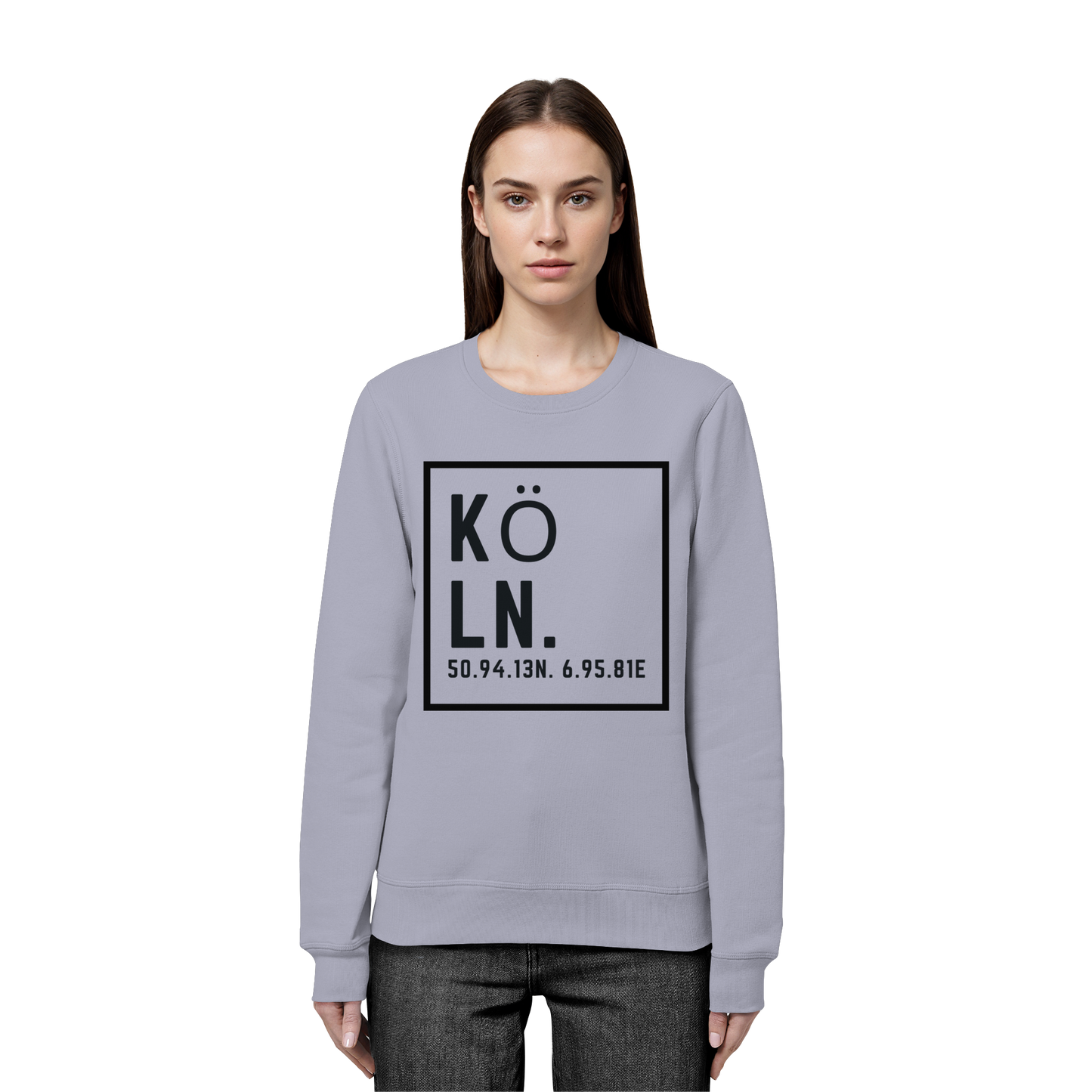 Köln Koordinaten (großer Druck auf der Brust) - Organic Basic Unisex Sweatshirt