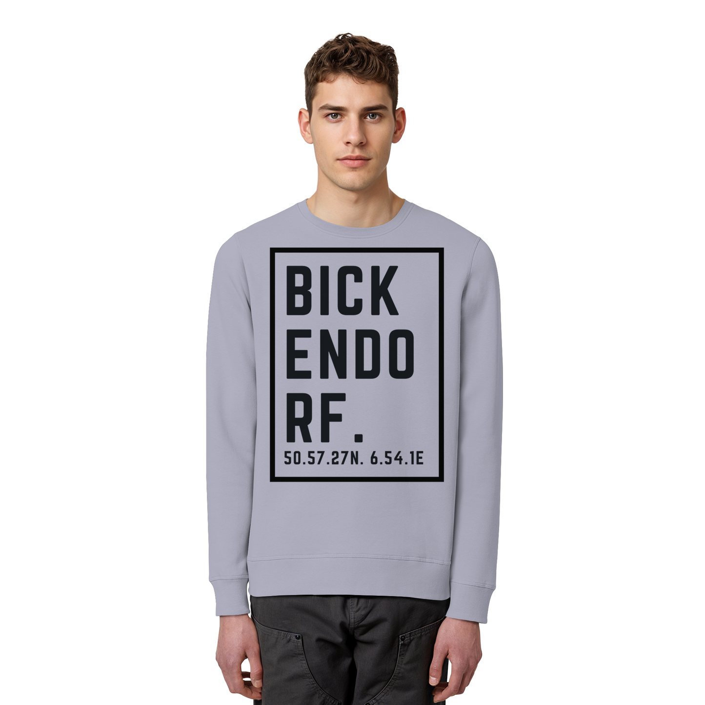 Bickendorf Koordinaten (großer Druck auf der Brust) - Organic Basic Unisex Sweatshirt