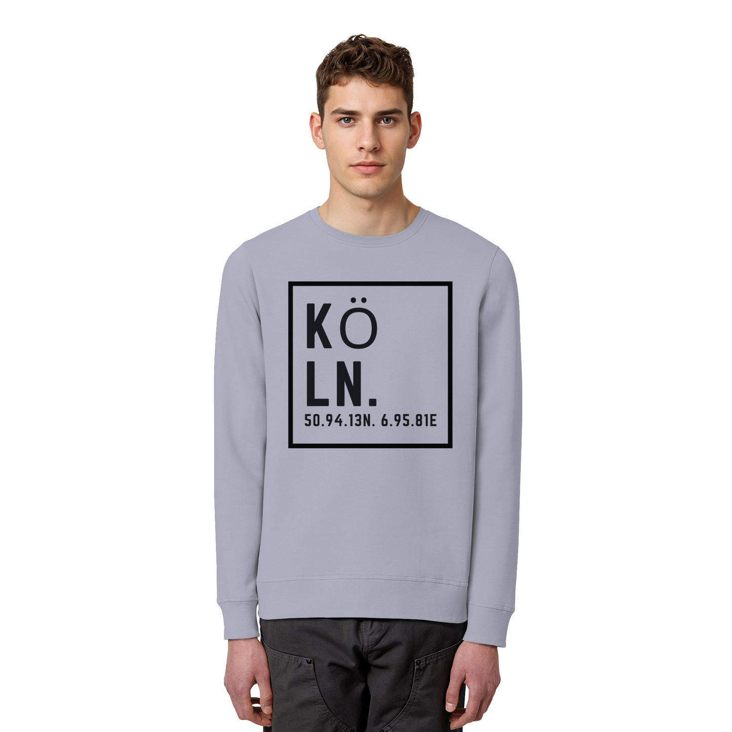 Köln Koordinaten (großer Druck auf der Brust) - Organic Basic Unisex Sweatshirt