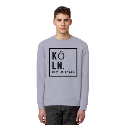 Köln Koordinaten (großer Druck auf der Brust) - Organic Basic Unisex Sweatshirt