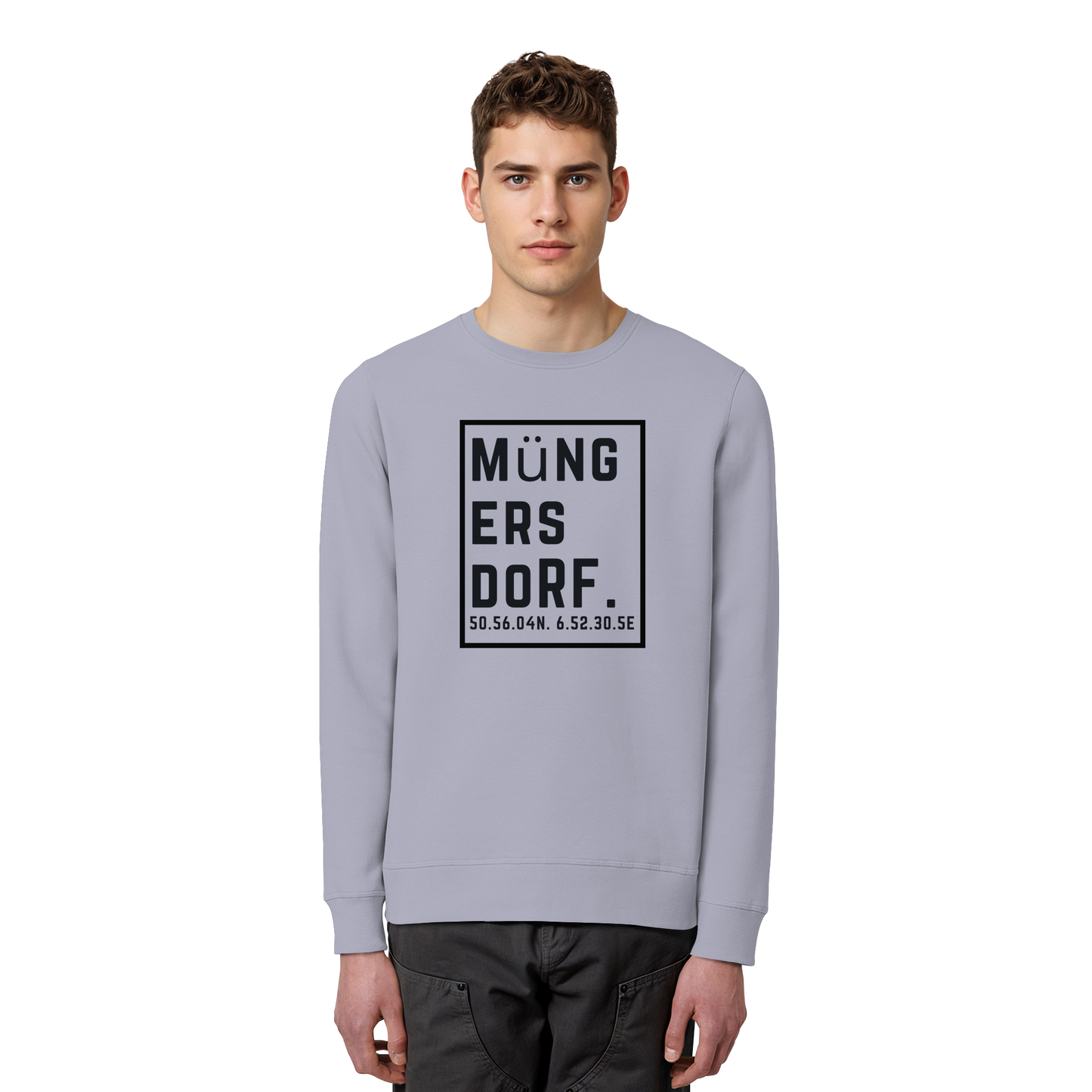 Müngersdorf Koordinaten (großer Druck auf der Brust) - Organic Basic Unisex Sweatshirt