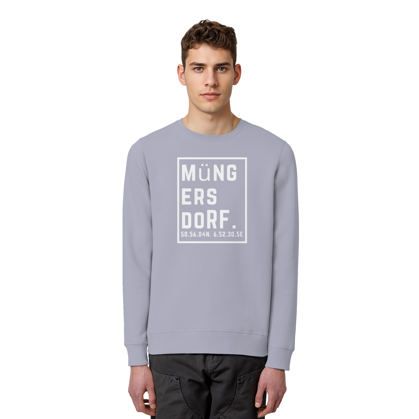Müngersdorf Koordinaten (großer Druck auf der Brust) - Organic Basic Unisex Sweatshirt