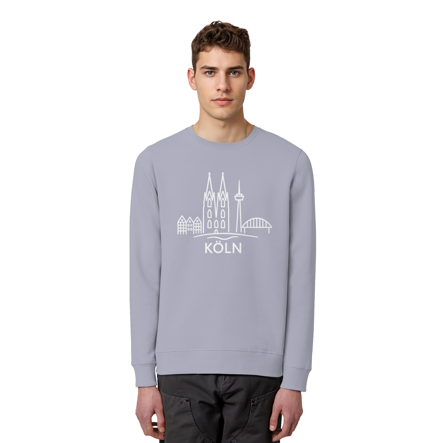 Köln Skyline (großer Druck auf der Brust) - Organic Basic Unisex Sweatshirt