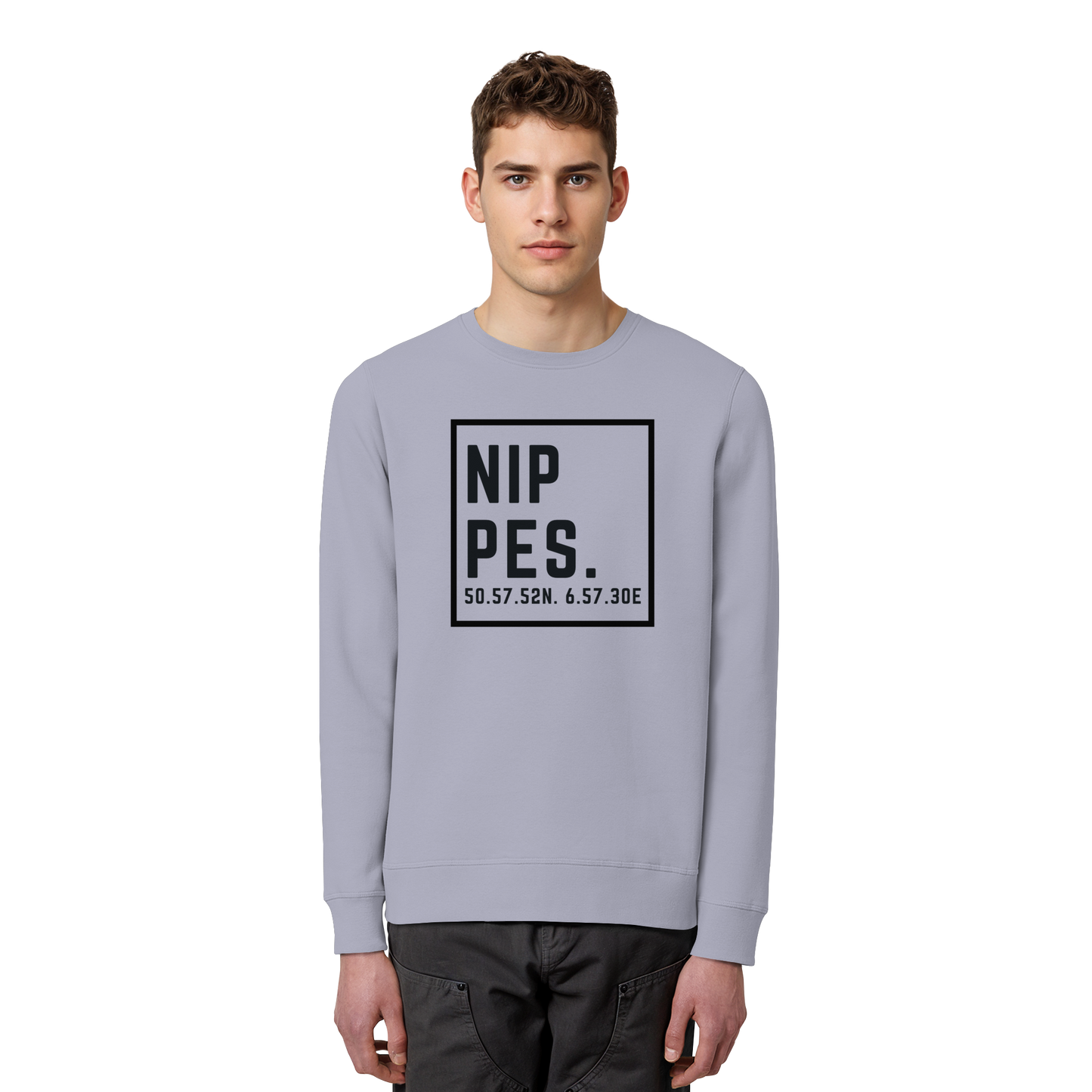 Nippes Koordinaten (großer Druck auf der Brust) - Organic Basic Unisex Sweatshirt