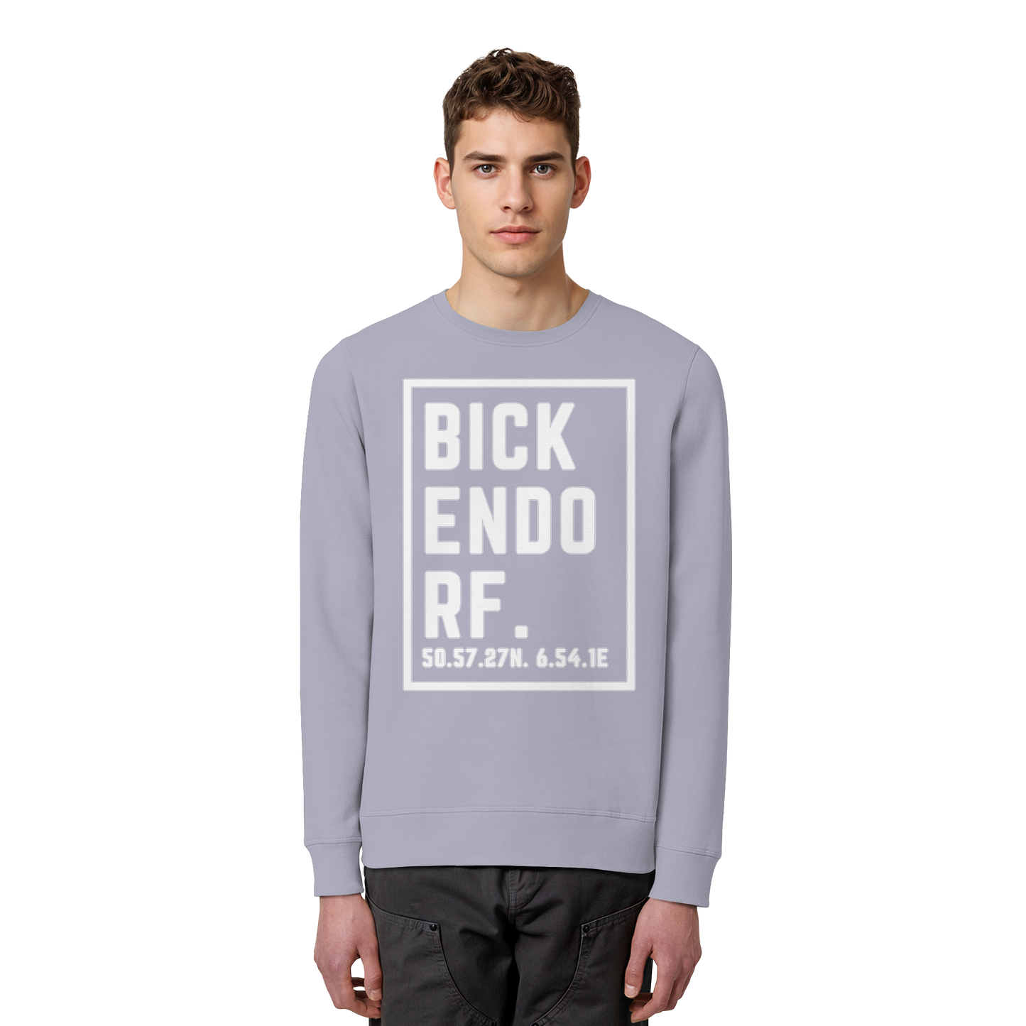 Bickendorf Koordinaten (großer Druck auf der Brust) - Organic Basic Unisex Sweatshirt