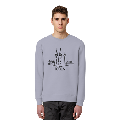 Köln Skyline (großer Druck auf der Brust) - Organic Basic Unisex Sweatshirt