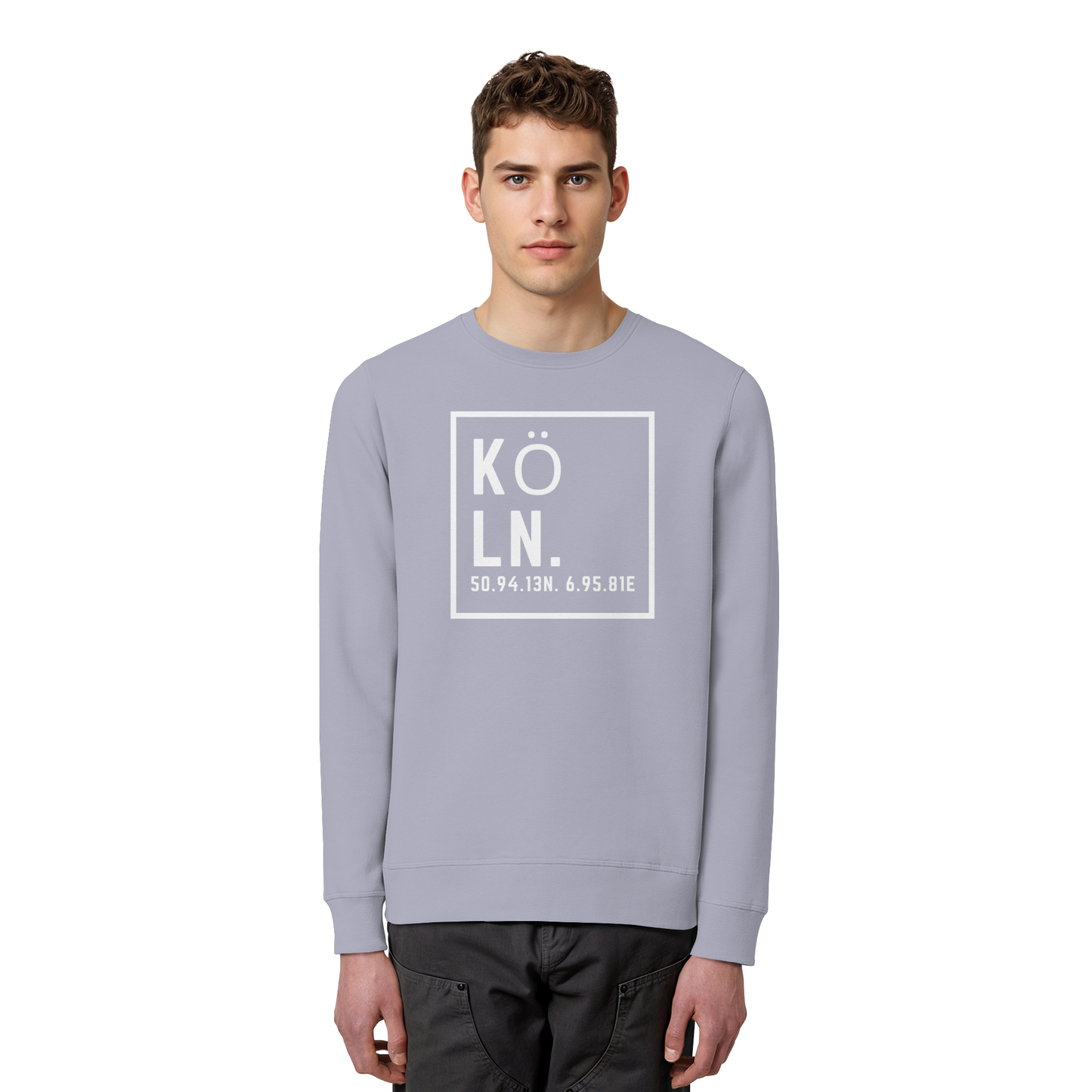 Köln Koordinaten (großer Druck auf der Brust) - Organic Basic Unisex Sweatshirt