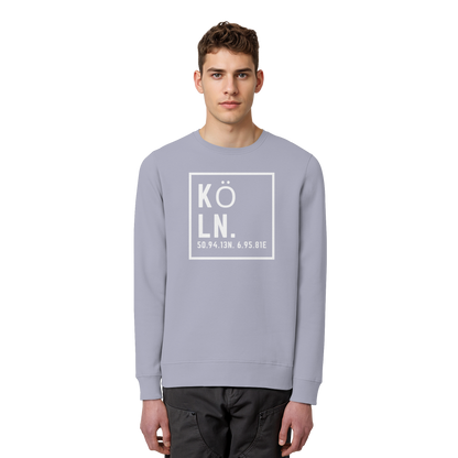 Köln Koordinaten (großer Druck auf der Brust) - Organic Basic Unisex Sweatshirt