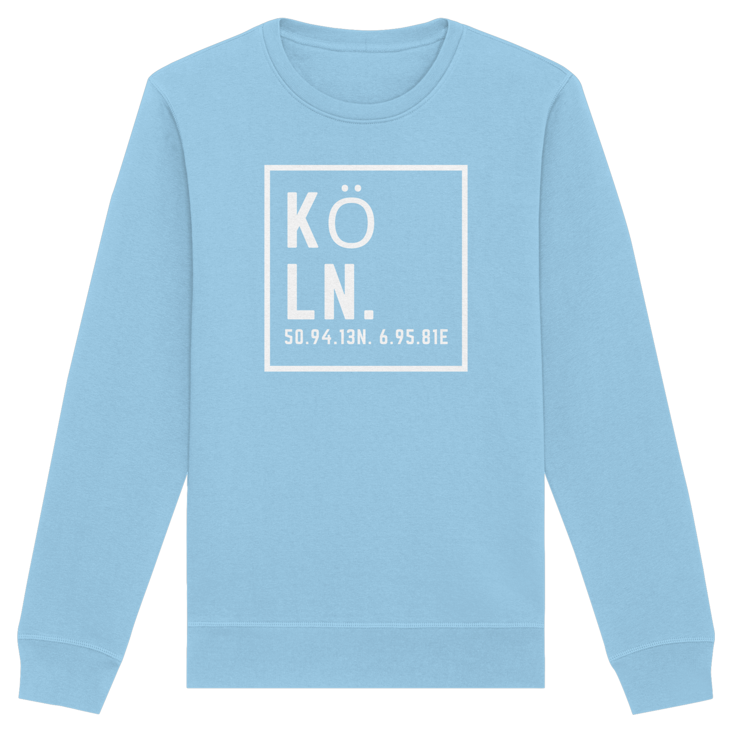 Köln Koordinaten (großer Druck auf der Brust) - Organic Basic Unisex Sweatshirt