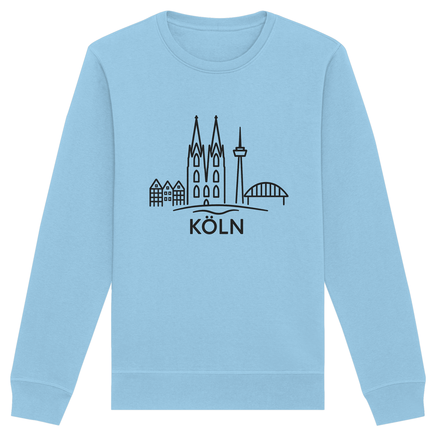 Köln Skyline (großer Druck auf der Brust) - Organic Basic Unisex Sweatshirt