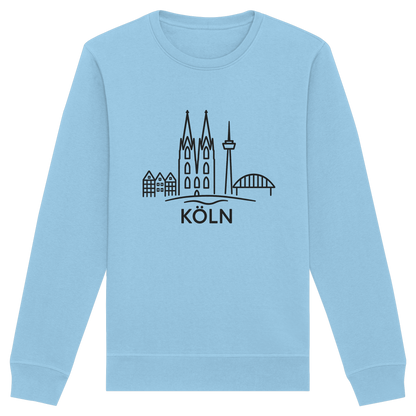 Köln Skyline (großer Druck auf der Brust) - Organic Basic Unisex Sweatshirt