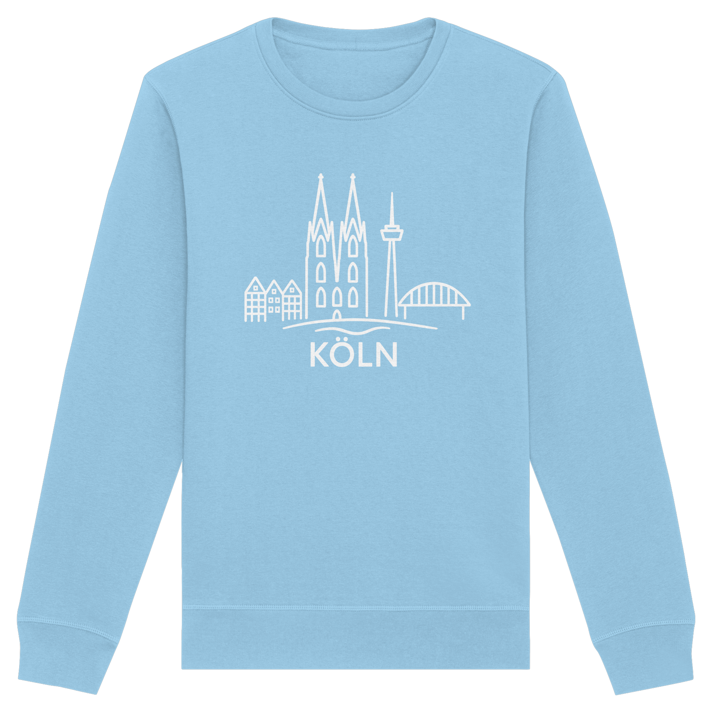 Köln Skyline (großer Druck auf der Brust) - Organic Basic Unisex Sweatshirt
