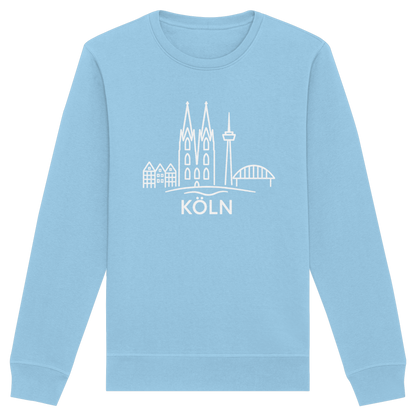 Köln Skyline (großer Druck auf der Brust) - Organic Basic Unisex Sweatshirt