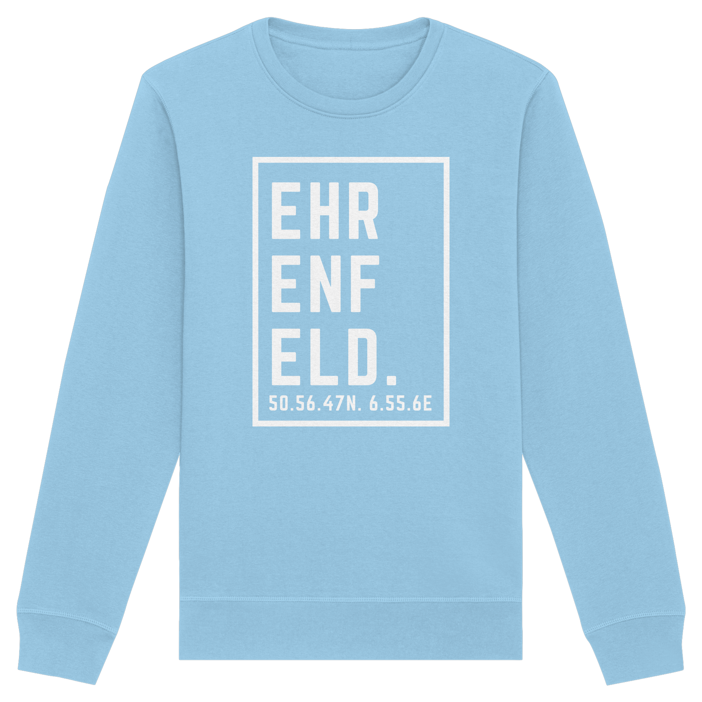 Ehrenfeld Koordinaten (großer Druck auf der Brust) - Organic Basic Unisex Sweatshirt