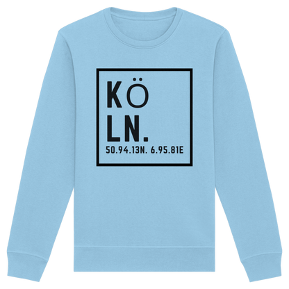 Köln Koordinaten (großer Druck auf der Brust) - Organic Basic Unisex Sweatshirt