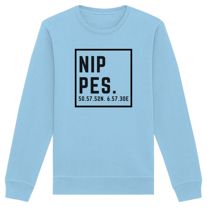 Nippes Koordinaten (großer Druck auf der Brust) - Organic Basic Unisex Sweatshirt